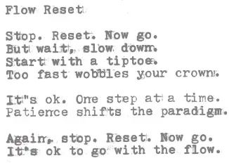 A scan of the poem below in the body of the post written on a typewriter in black ink.